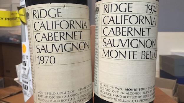 Ridge Monte Bello Vintage Chart